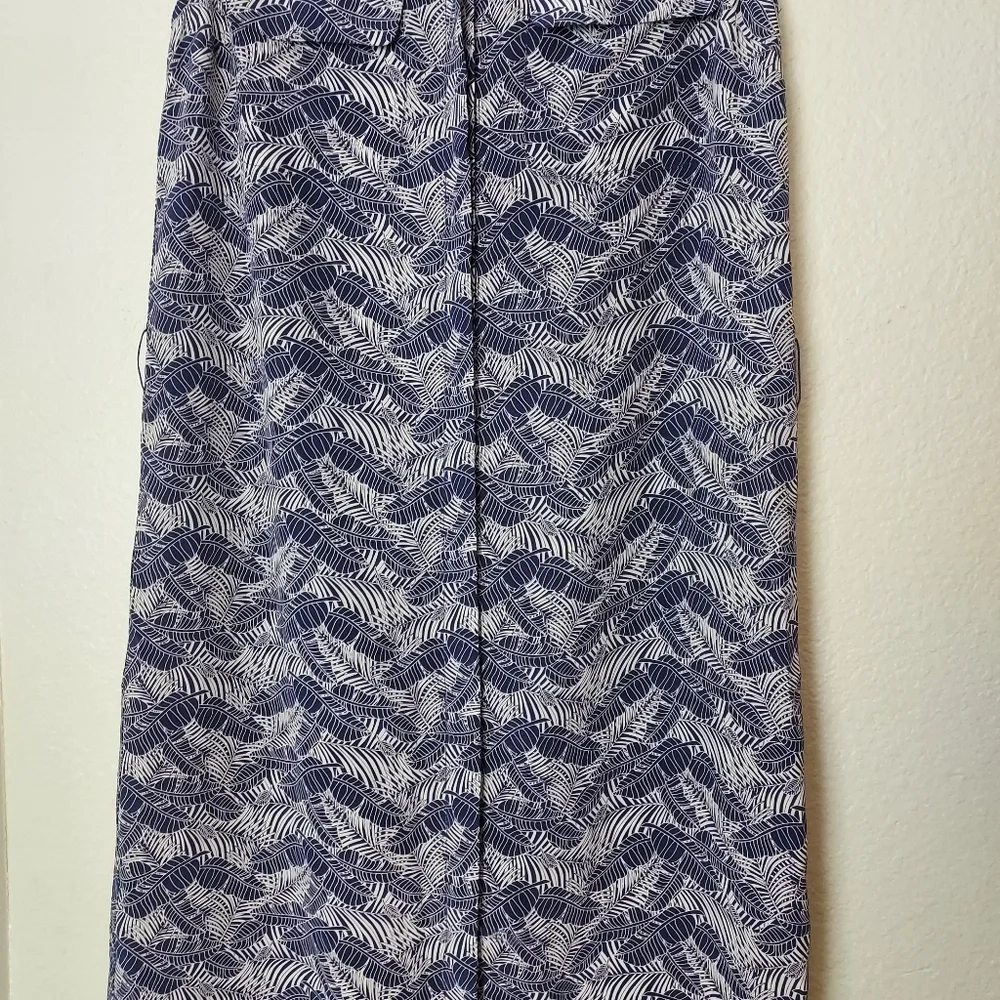 EQUIPMENT Tegan Sleeveless Silk Shirt Dress in Leaf Print Small S